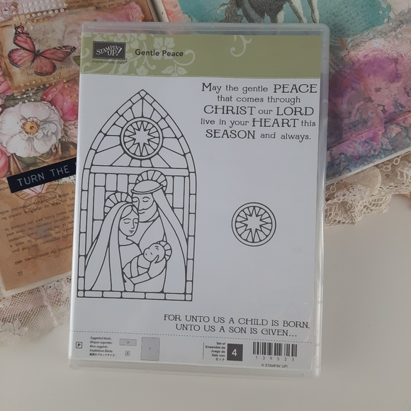 Retired Stampin Up Gentle Peace Photopolymer Cling Stamp Set - Picture 4 of 14